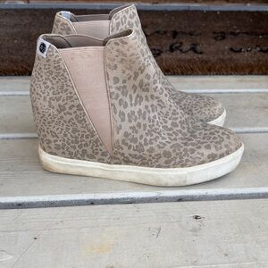 Leopard Print Wedge Sneakers
